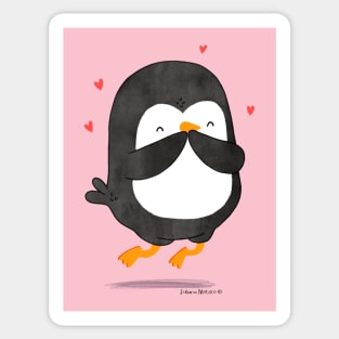 Happy Penguin in Love Sticker